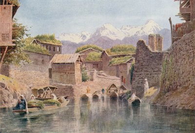Market Boats on the Mar Canal, Srinagar by Unbekannt Unbekannt